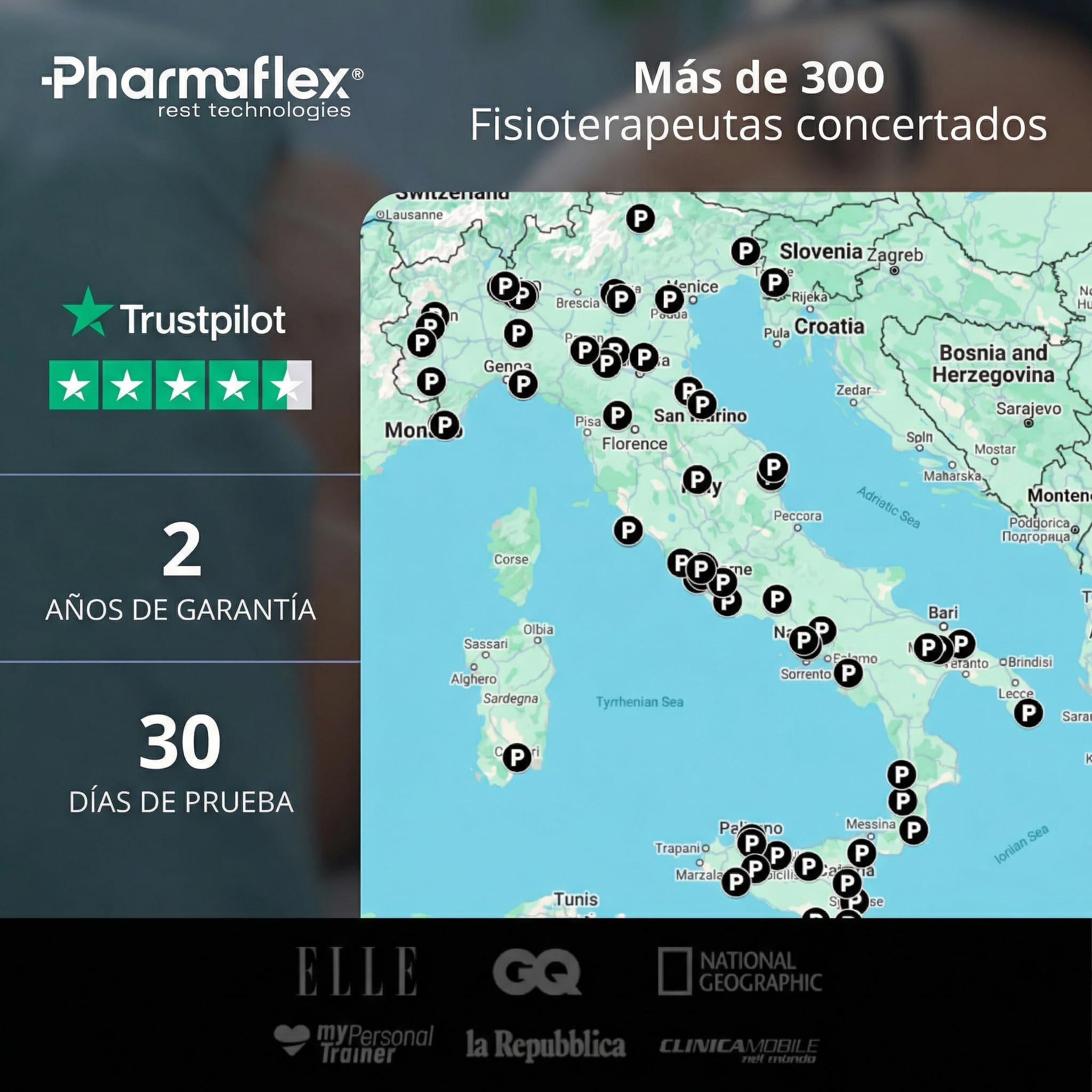 Pharmaflex Almohada Cervicales y Cuello Ortopédica de Memory Foam con Sistema de 5 Capas – Almohada Ergonómica para Dormir de Lado, Boca Arriba y Boca Abajo, Transpirable y Antialérgica