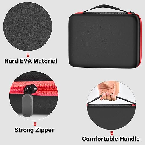 Miniatura 10 de Comecase Caja de almacenamiento organizadora de baterías, soporte para bolsa de transporte, capacidad para más de 140 baterías AA AAA AAAA AAAA C D