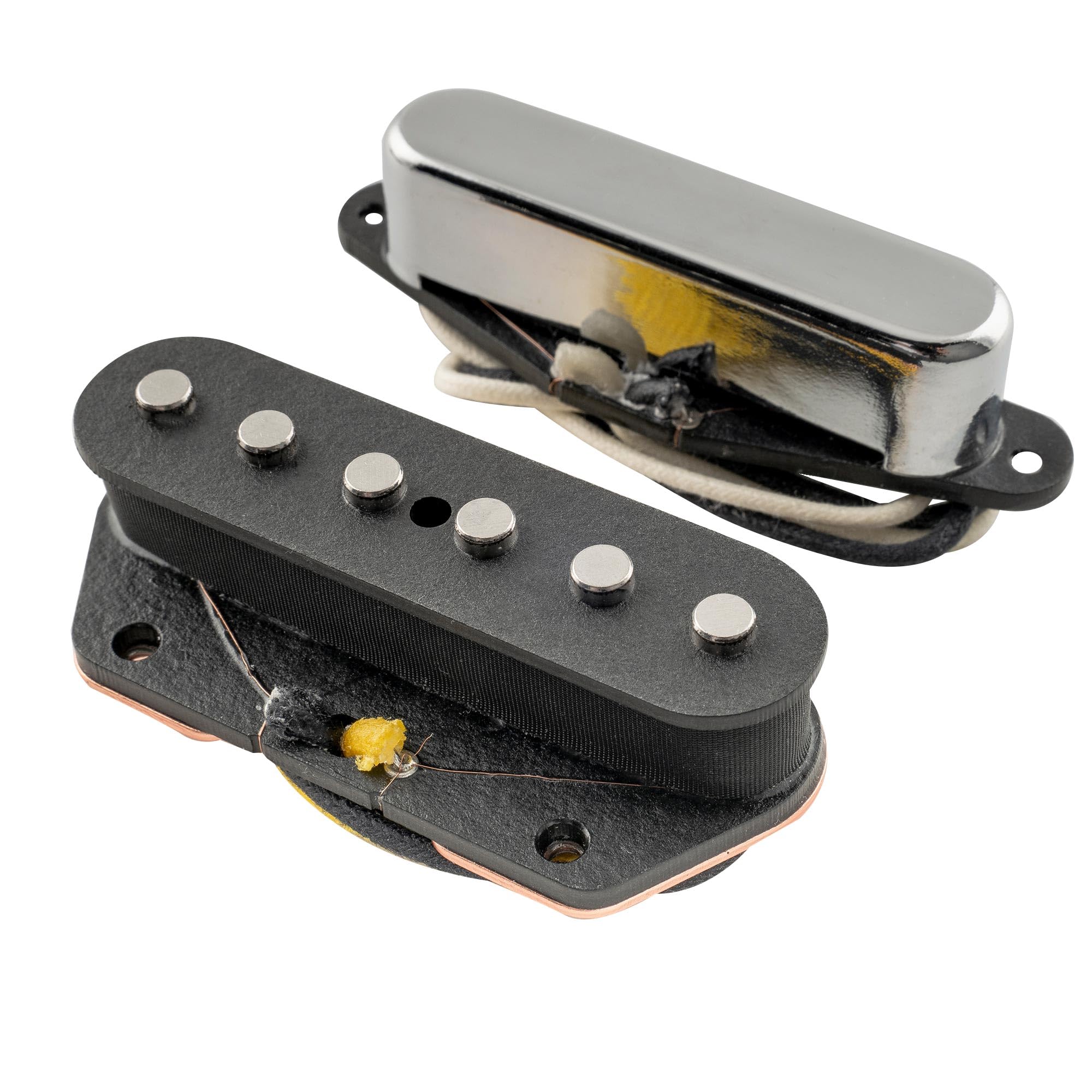 Musiclily Pro TL-50S Alnico 5 Pick up Single Coil Manico Ponte Set per Chitarra Elettrica tipo Tele, Cromato