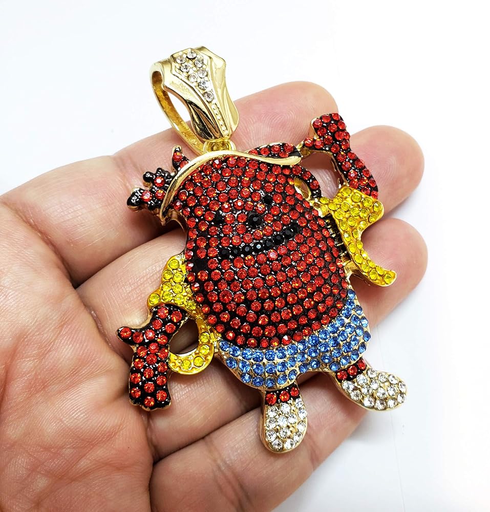 アクセサリー Coldman Amazon.com: BLINGFACTORY Hip Hop Iced Gold Plated Lab Diamond Kool