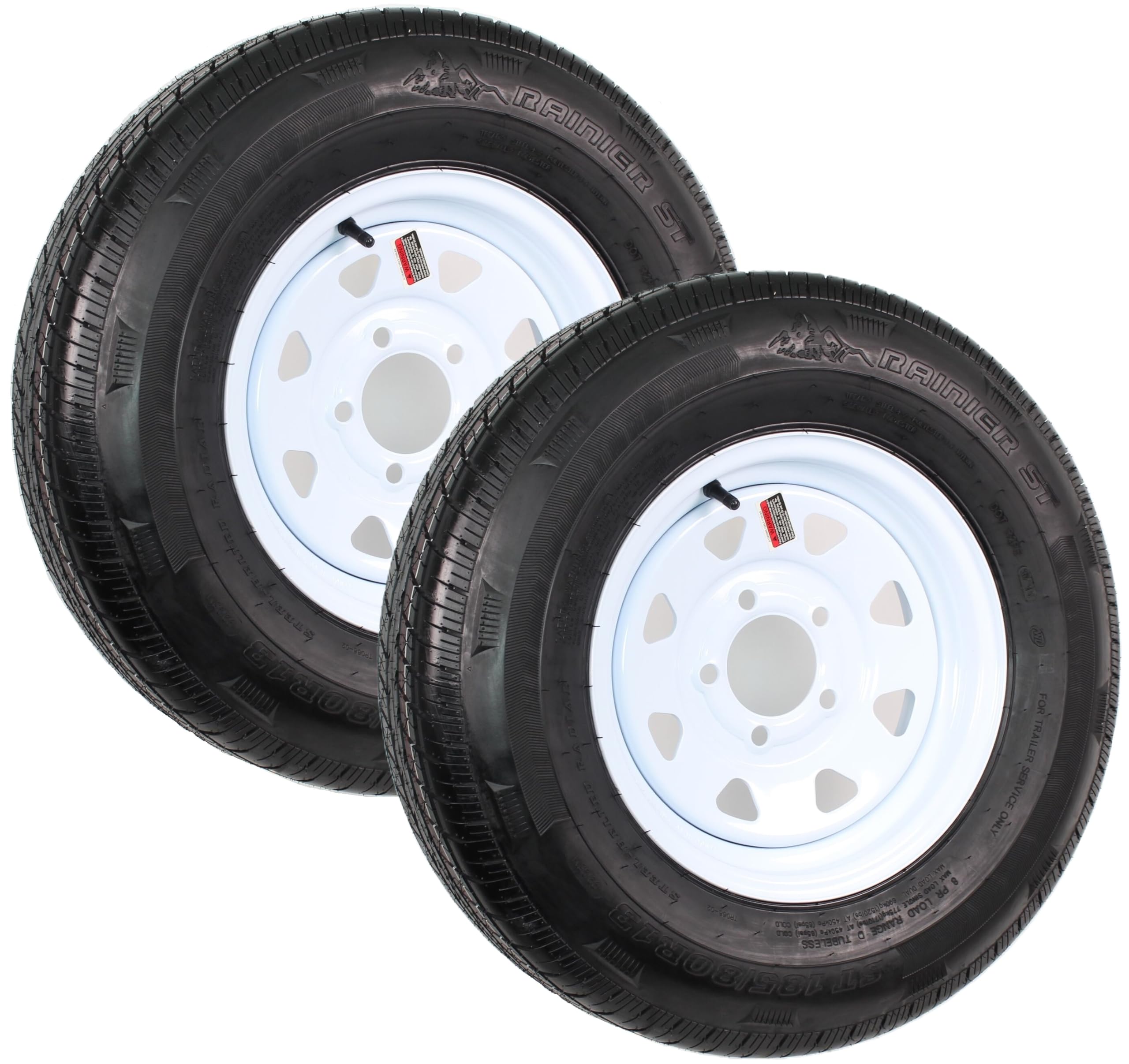 Amazon.com: eCustomrim 2-Pack Radial Trailer Tires On Rims