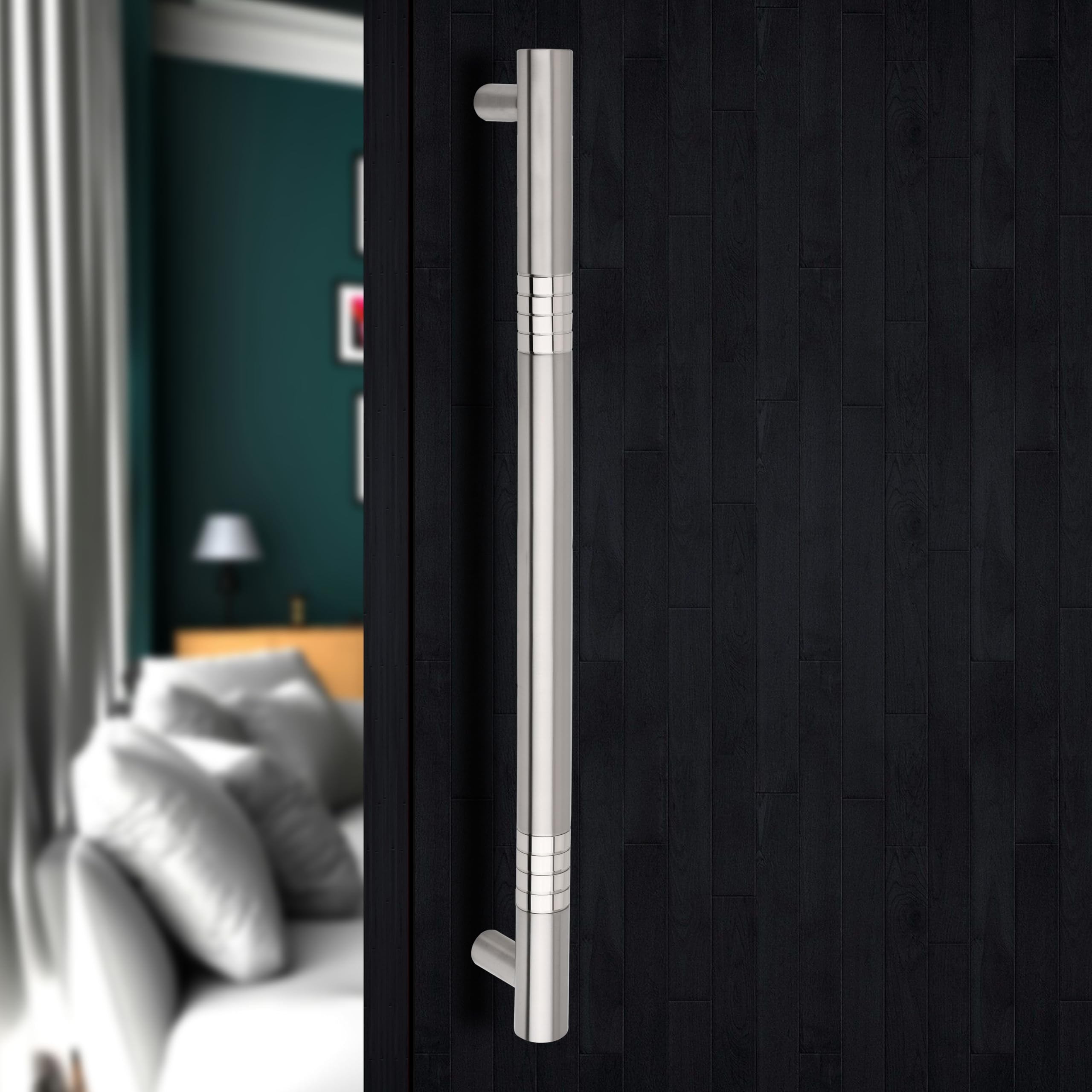 ALDEN 24 inch Main Door Handle/Handle for Glass and Wooden Door/Pull and Push Stainless Steel Door Handle (Nickel Silver) (Pack of 1)-picture-19