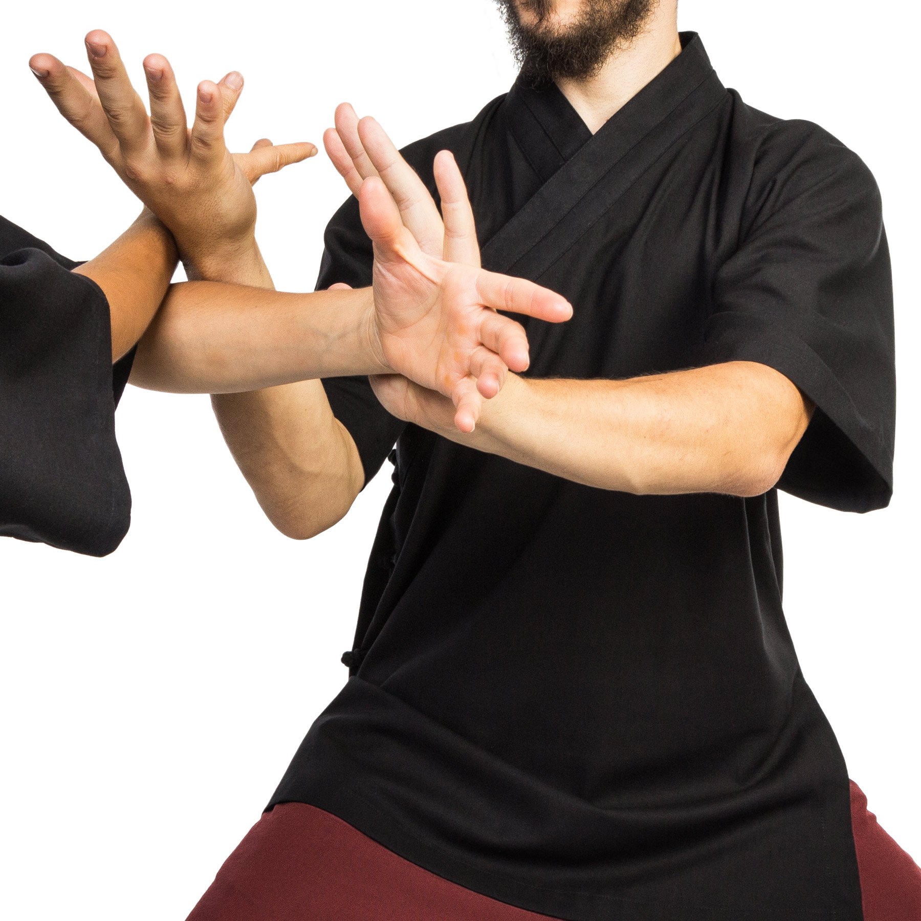 Leinen (Mittel) Kung Fu & Tai Chi Shirt Diagonaler Kragen Kurzarm - Taiji Anzug