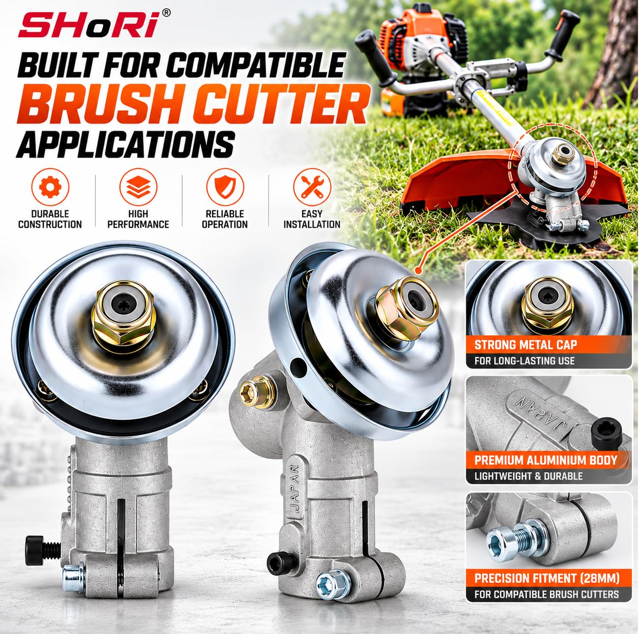 SHoRI Brush Cutter Gear Head - 28mm -3 SHoRI Brush Cutter Gear Head - 28mm -3