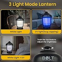 Vista 4 de Linterna de camping + insectos, matamoscas y mosquitos, recargable, portátil, repelente de plagas