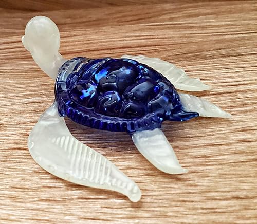 Miniatura 6 de Figura de cristal de tortuga marina gigante hecha a mano decorativa para el jardín