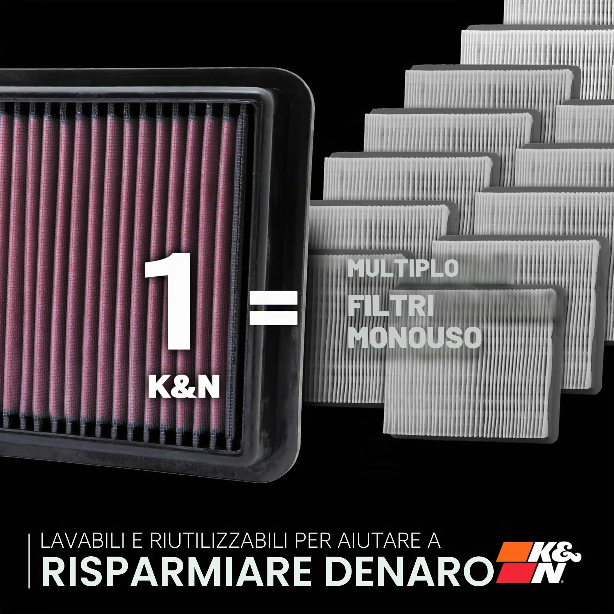 K&N E-2993 Filtri Aria Sostitutivi Auto, Lavabile e Riutilizzabile