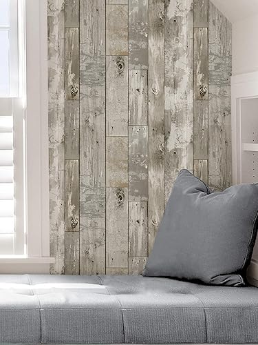 Miniatura 6 de InHome NH3552 Driftwood - Papel tapiz para despegar y pegar, color gris