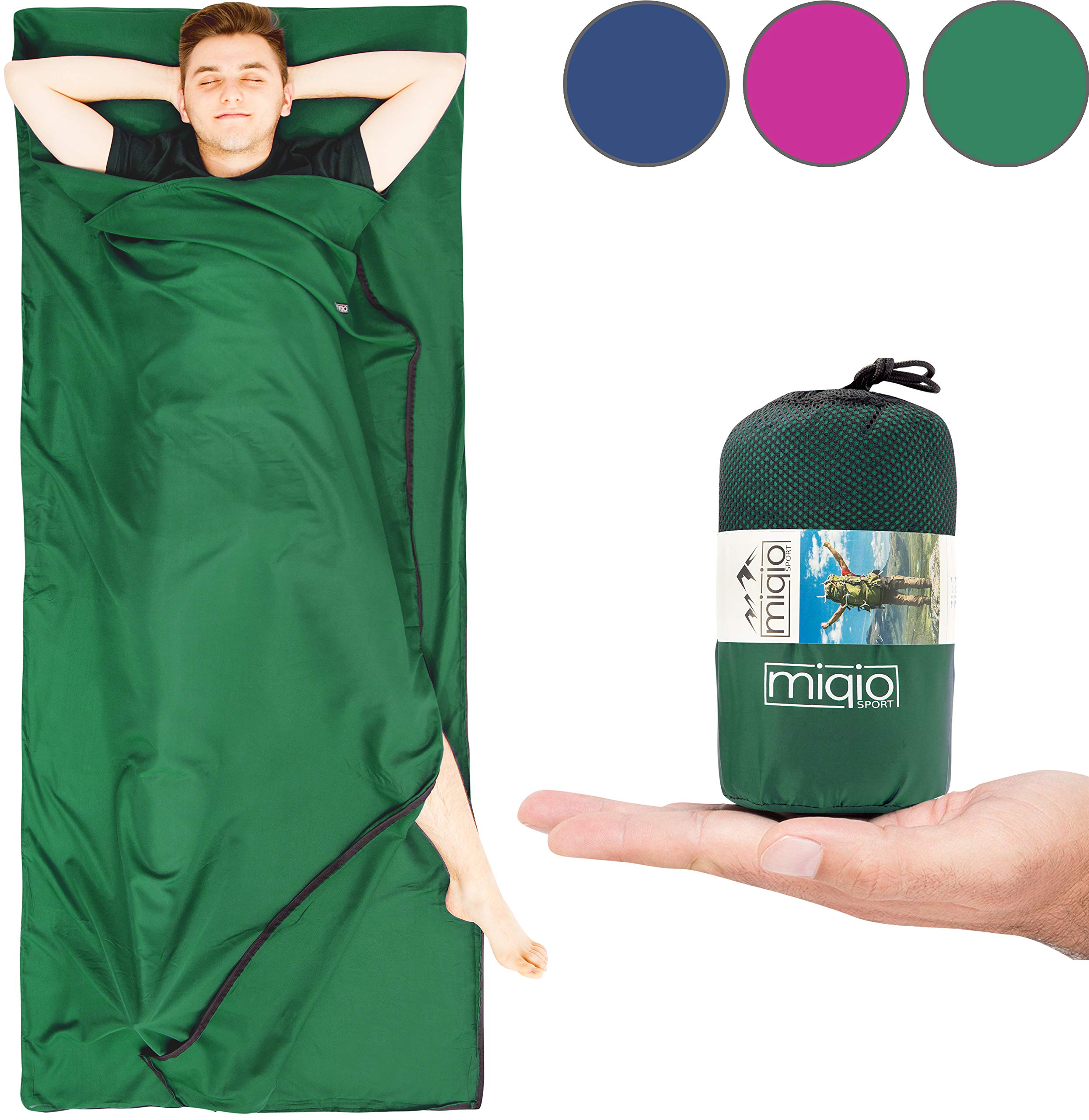 2 in 1 schlafsack Miqio 2-in-1-Schlafsack mit Reißverschluss (Links oder rechts): Ultraleichter und bequemer für Reisen und Reisedecke XL – Innenschlafsack für den Sommer Sport & Freizeit Rennrad Satteltasche - Mein for Emperion 65 Condition:Ugly