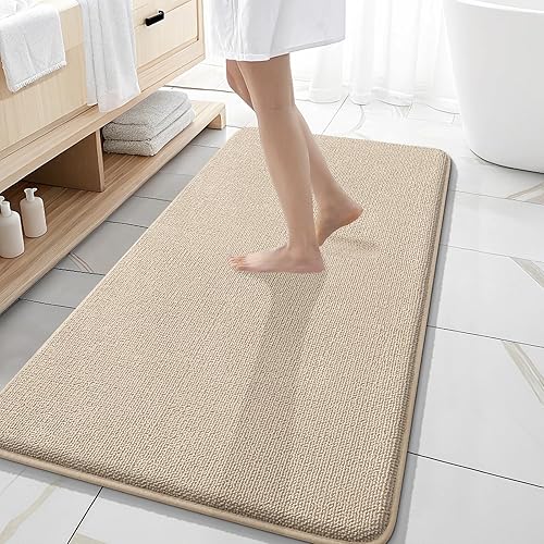 OLANLY Thick Memory Foam Bathroom Runner Rugs 47x20, Extra Soft