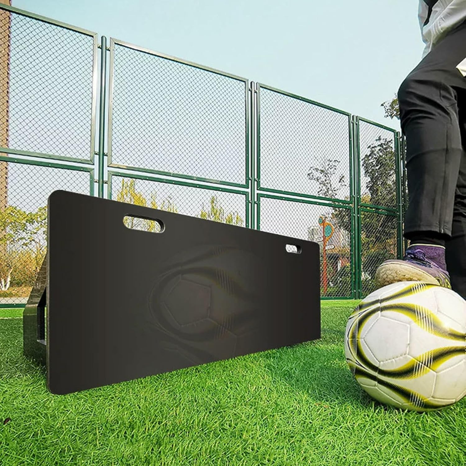 Soccer Rebound Wall, Professional Soccer Rebound Board,Soccer Rebound Board, Foldable Football Training Equipment Accessories to Improve Passing Skills & Ball Control