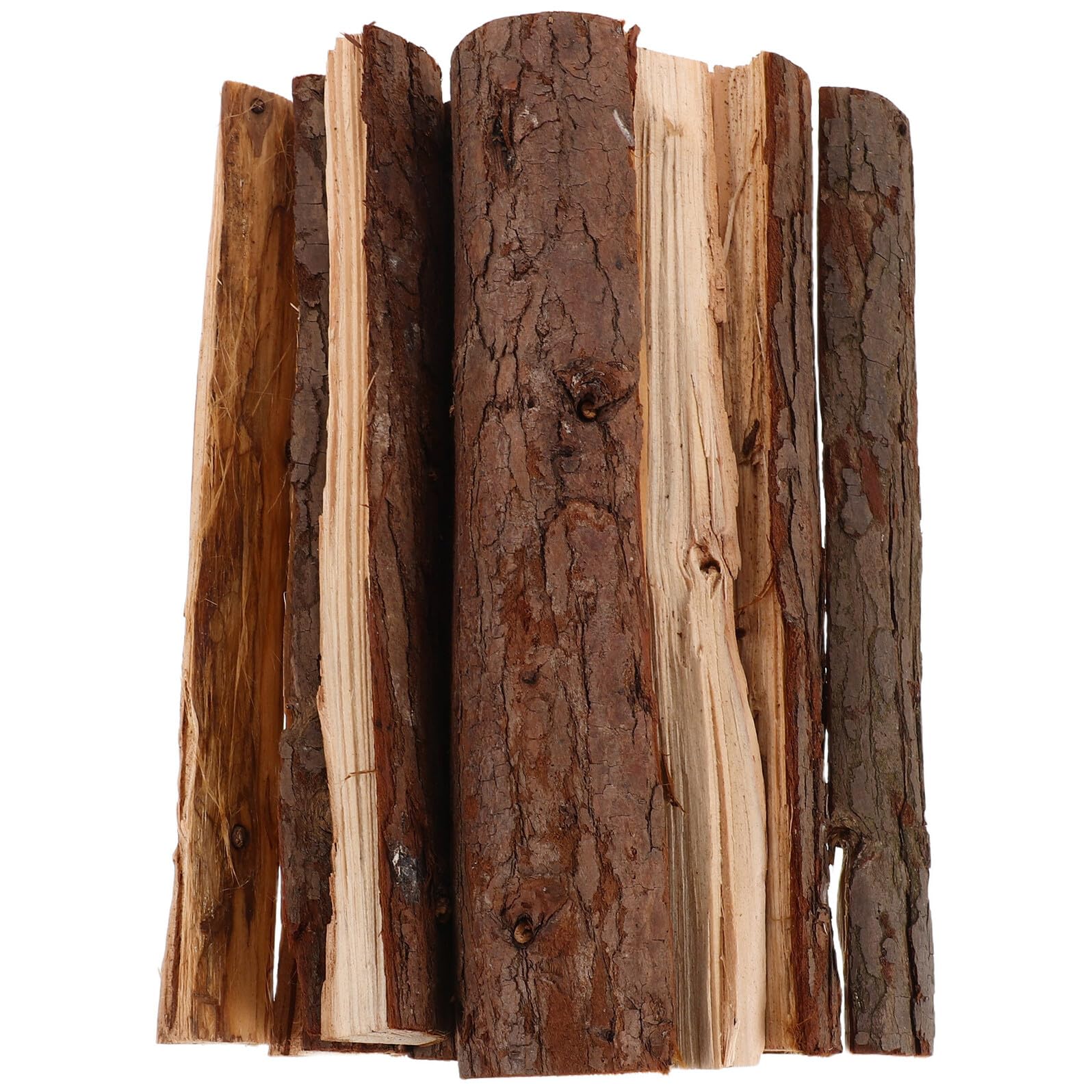 10 Pezzi Tronchi di Legno Decorativi Rustici Marroni, Legna da Ardere da Giardino Realistica per Decorazioni Natalizie e Atmosfera Accogliente
