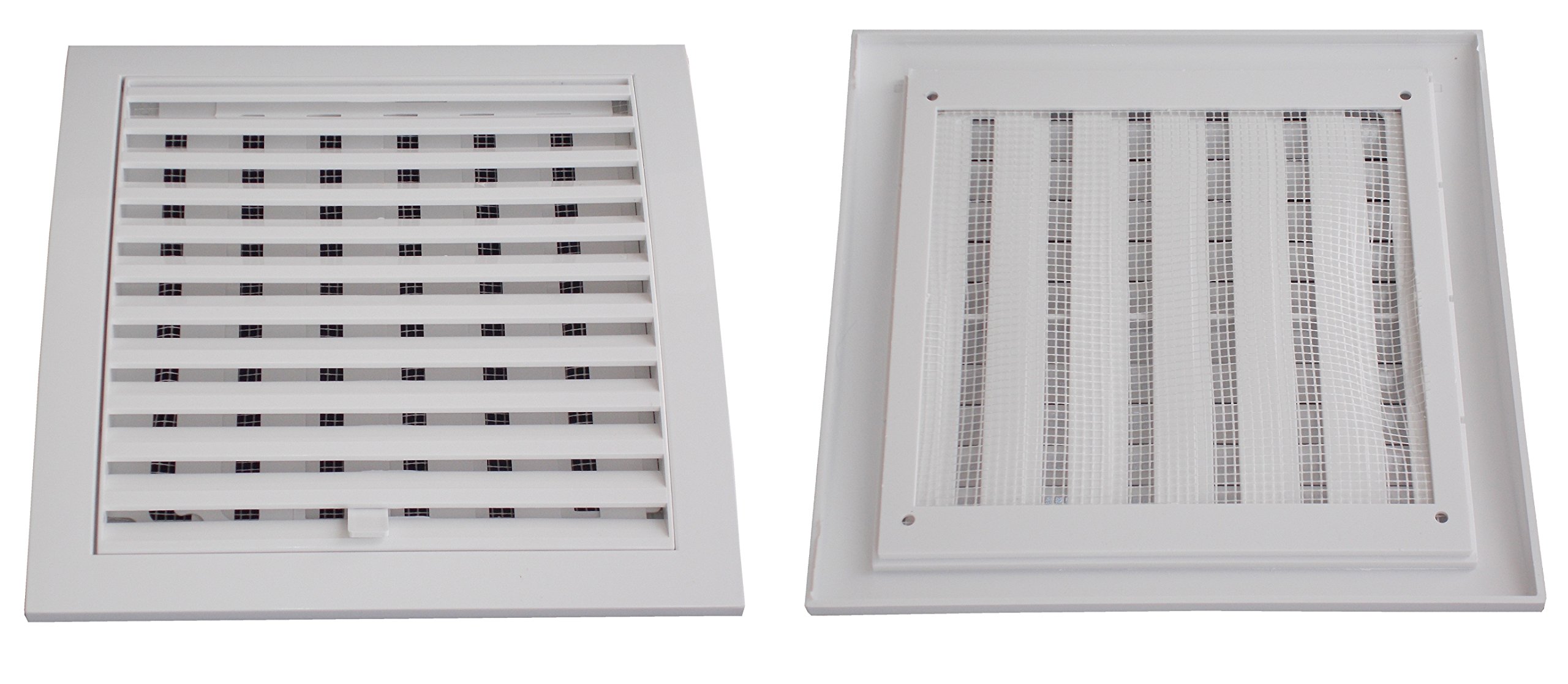 White Air Vent Grille 190mm X 190mm With Shutter from B&Q