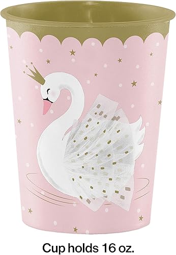 Miniatura 2 de Creative Converting Elegante vaso de plástico Swan, 1 unidad, multicolor, 16 onzas