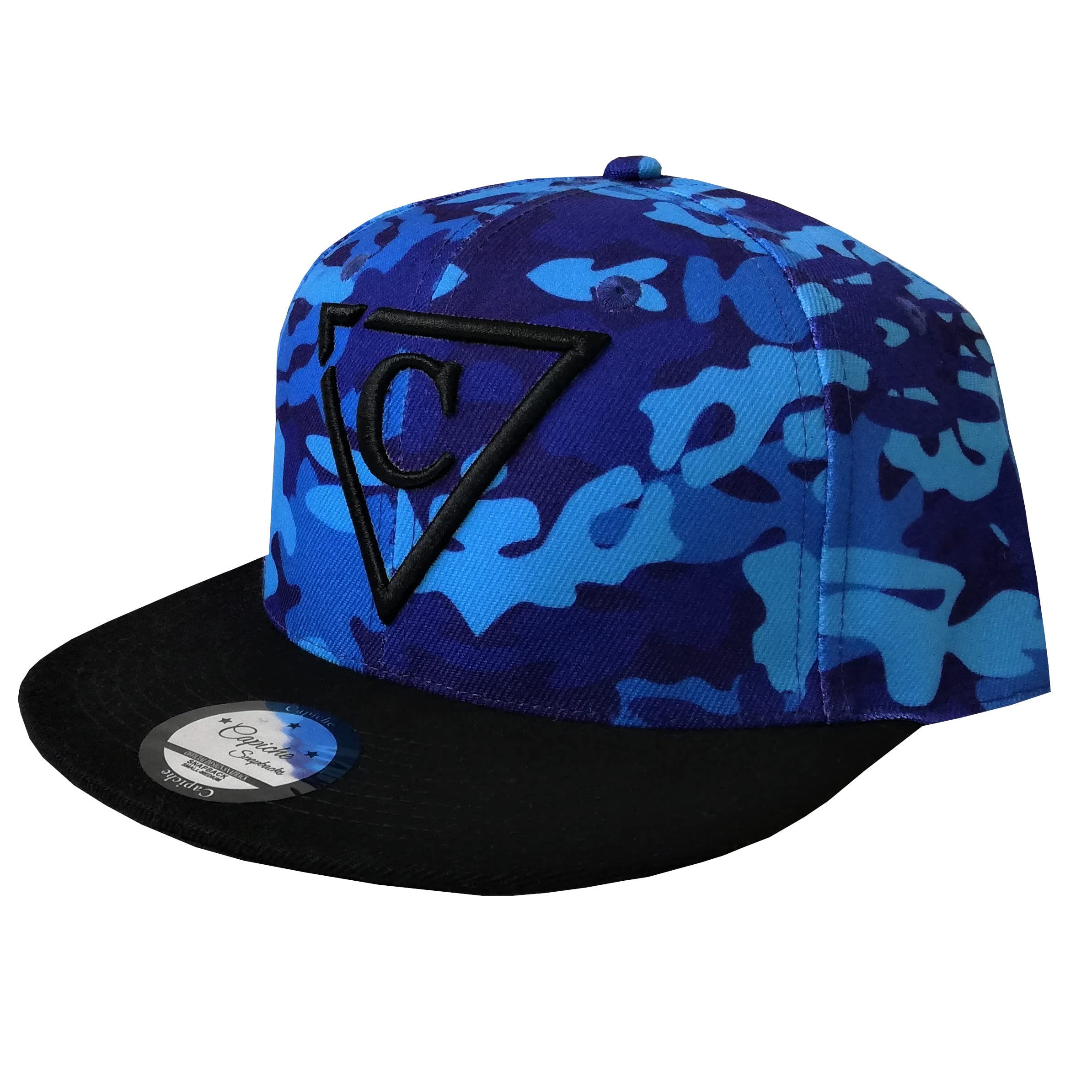 Capiche Men's [Camo] Blue Camo [99+ Variations] Camo Hat For Blue Hat, Baseball Cap, Camouflage, Tactical Wo, Camouflage