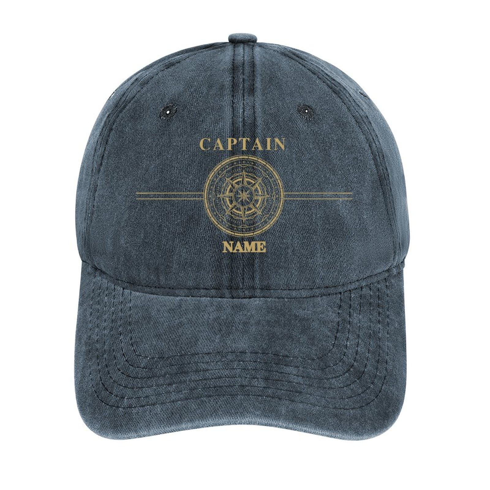 KKIIOEXX Personalized Nautical Unisex Baseball Cap,Custom Anchor Compass Hat with Name,Birthday Gift for Men Women