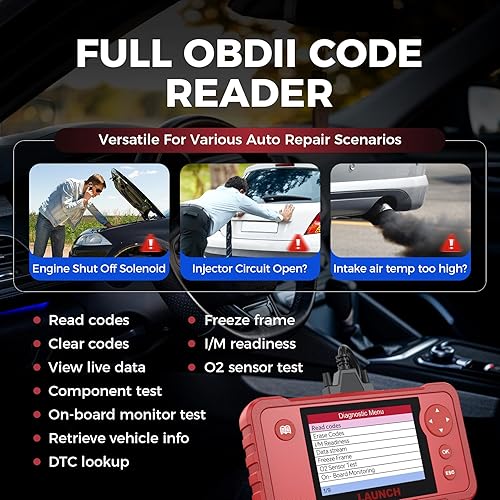 Vista 4 de Diagnóstico para auto Launch X431 Creader VII+ (CRP123) Lector de código EOBD OBD2 Herramienta de escáner, pruebas en motor/sistema