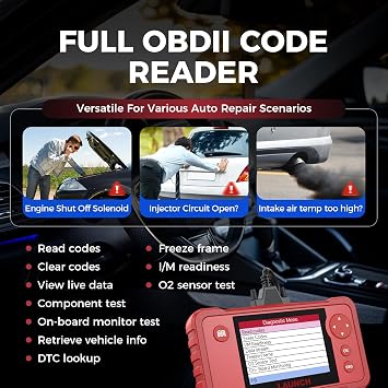 LAUNCH X431 Creader VII+ V2.0 Car Code Reader 2026,Full EOBD OBD2 Scanner Testing Engine/Transmission/ABS/Airbag System, 3 Reset Oil Service/Throttle Relearn/SAS Reset, Lifetime Free Update