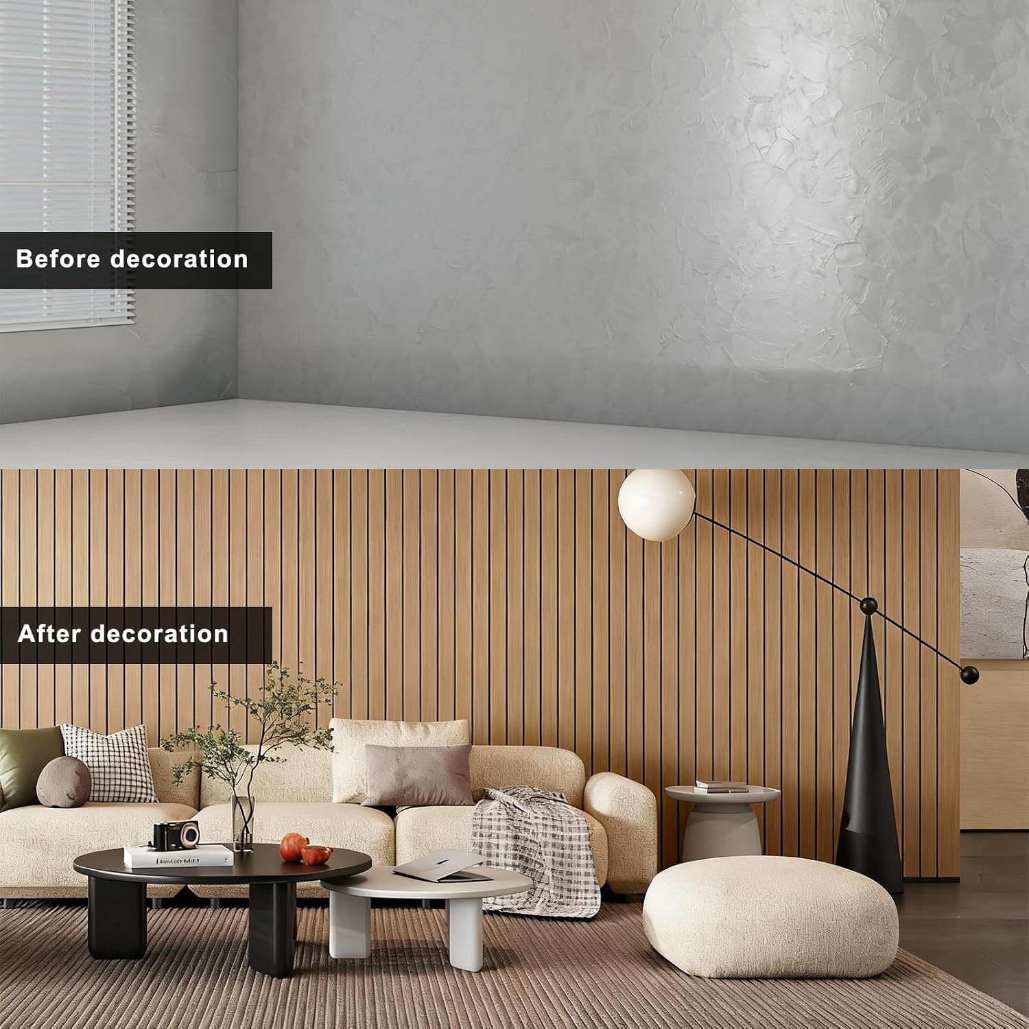 3D Wall Panels Peel and Stick – 15.74"x118" PVC FauxWood Grain Texture, Self Adhesive Waterproof Wall Covering, DIY Accent Wall, Sofa Background Backsplash & Modern Home Decor, Covers 12.9 sq.ft