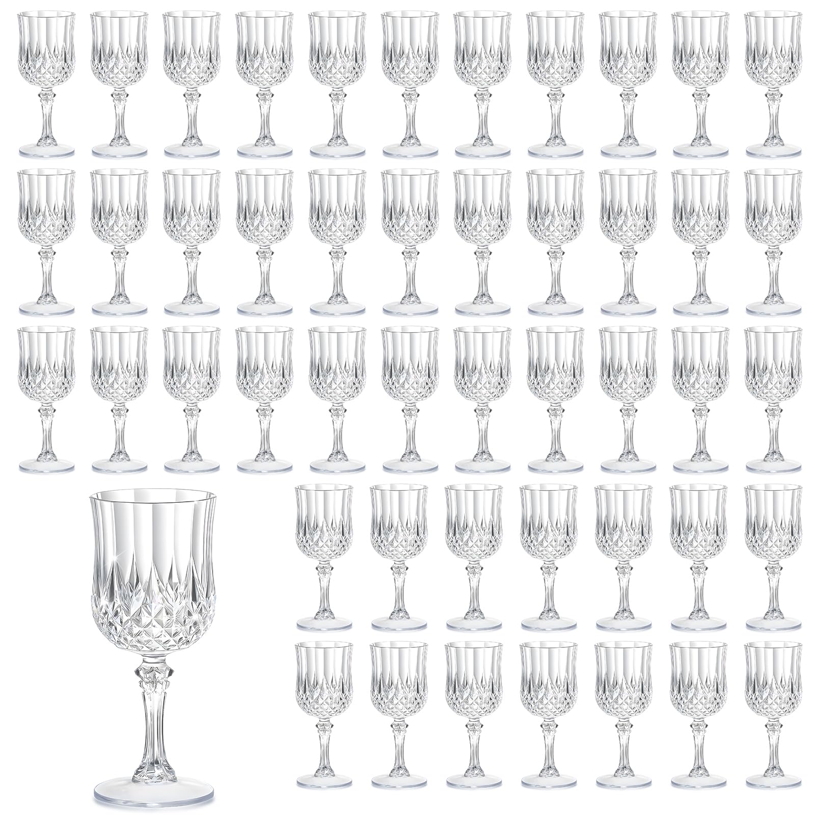 24 Amber Wine Glasses - Champagne Flutes for Weddings & Parties -7 24 Amber Wine Glasses - Champagne Flutes for Weddings & Parties -7