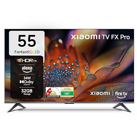 Xiaomi 138 cm (55 inch) FX Pro QLED Ultra HD 4K Smart Fire TV L55...