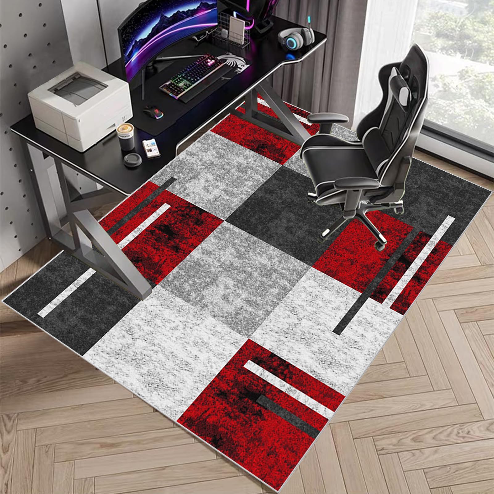 130 x 160 cm Schreibtischstuhl unterlage | Bürostuhl Unterlage | Bodenschutzmatte für Teppich | Gaming Teppich Stuhlunterlage | Bürostuhl Matte | Bodenmatte unter Bürostuhl und Schreibtisch