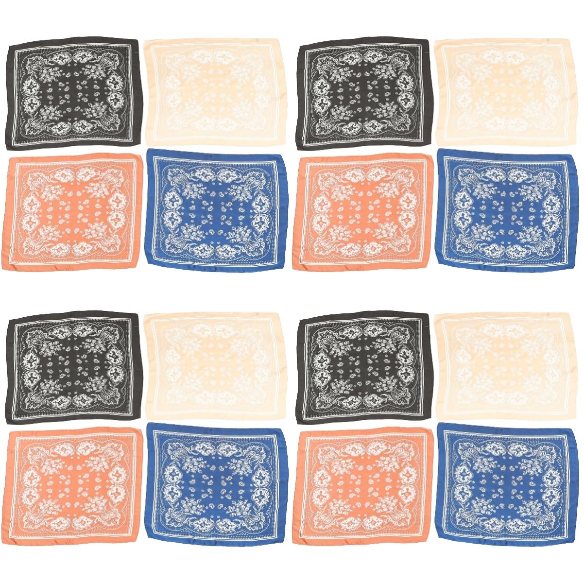 SHERCHPRY 8 pañuelos bohemios para la cabeza, bufanda, bufanda, pañuelo, pañuelo, cachemira, diadema, vuelo, imitación