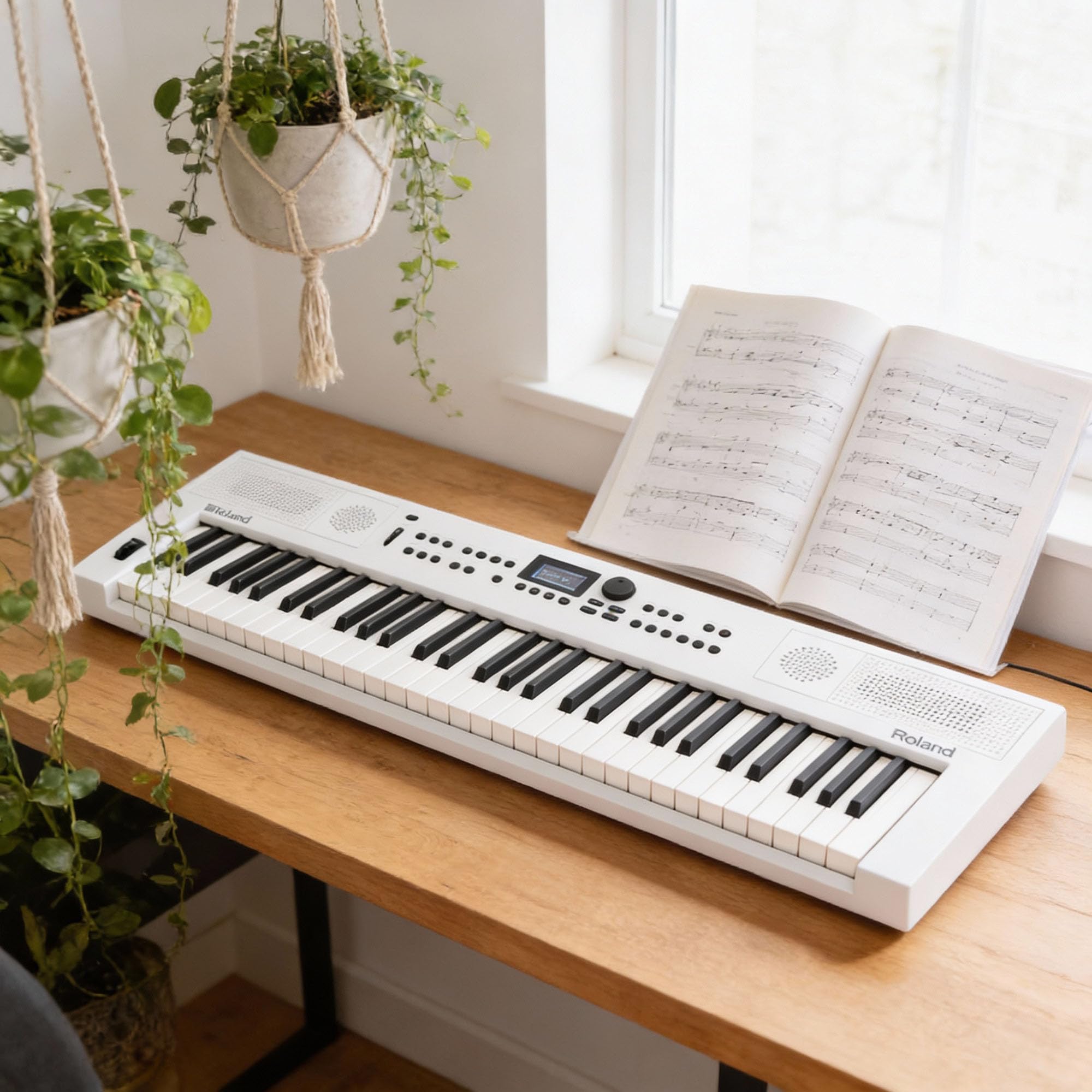 Amazon.com: Roland GO:KEYS 5 White Music Creation Keyboard Bundle