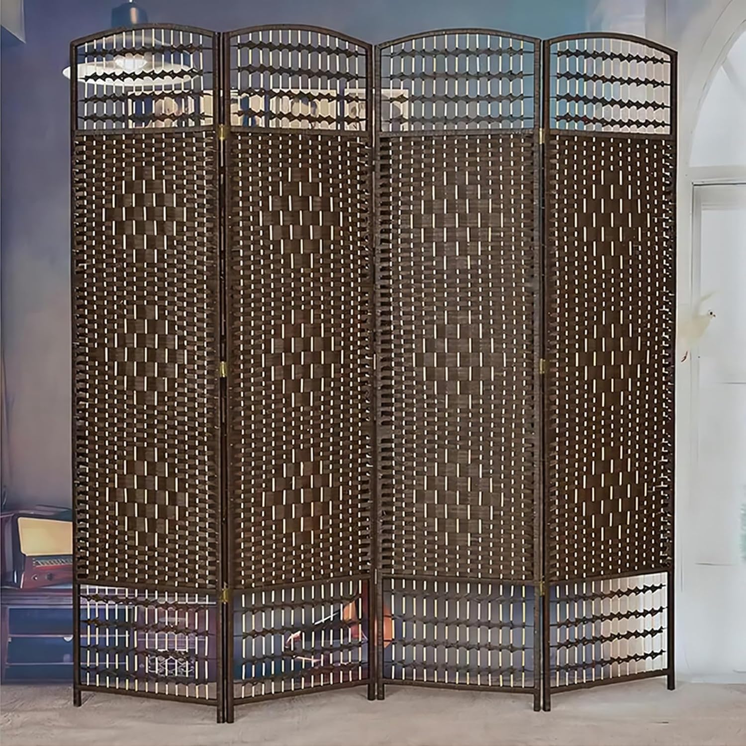 GN2AAIL 衝立 和風 4連 高さ120/150/180 アジアン 遮光 ついたて 間仕切り パーテーション 部屋 仕切り 紙織