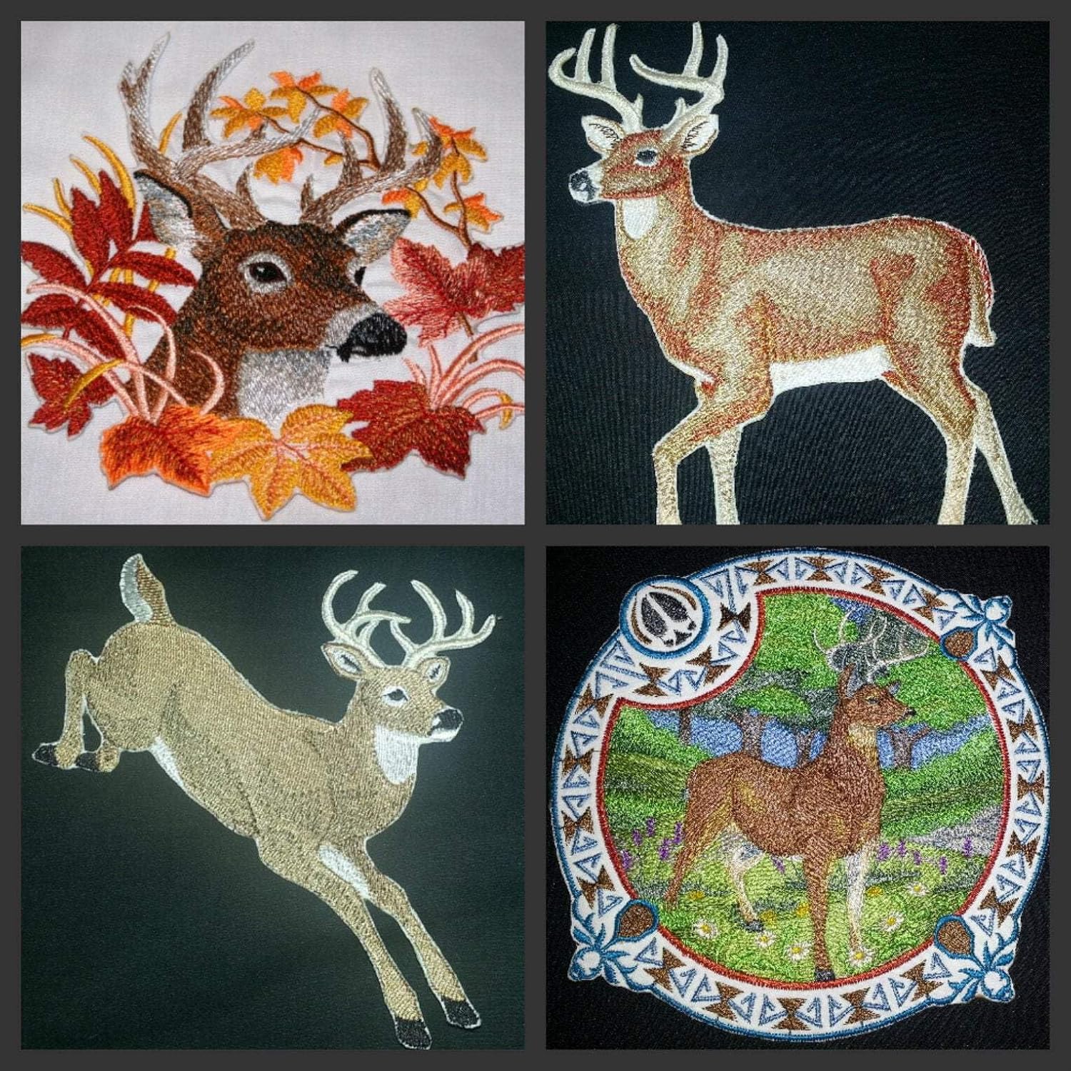 Nature Weaved in Threads, Amazing Animal Kingdom [Fawn Frolicking in Flowers ] [Custom and Unique] Embroidered Iron on/Sew Patch [5" *4.85"] [Made in USA]