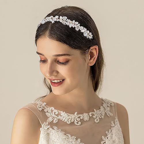 Miniatura 9 de Oriamour Diademas de boda de cristal hechas a mano para novia, niña de las flores, accesorios para el cabello de boda, damas de honor, fiesta de