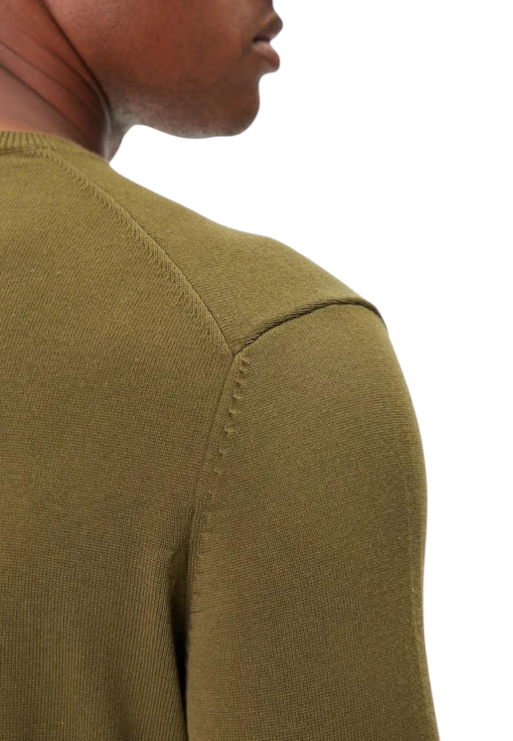 Aeronautica Militare Maglia Girocollo Uomo in Cotone Tinto Filo