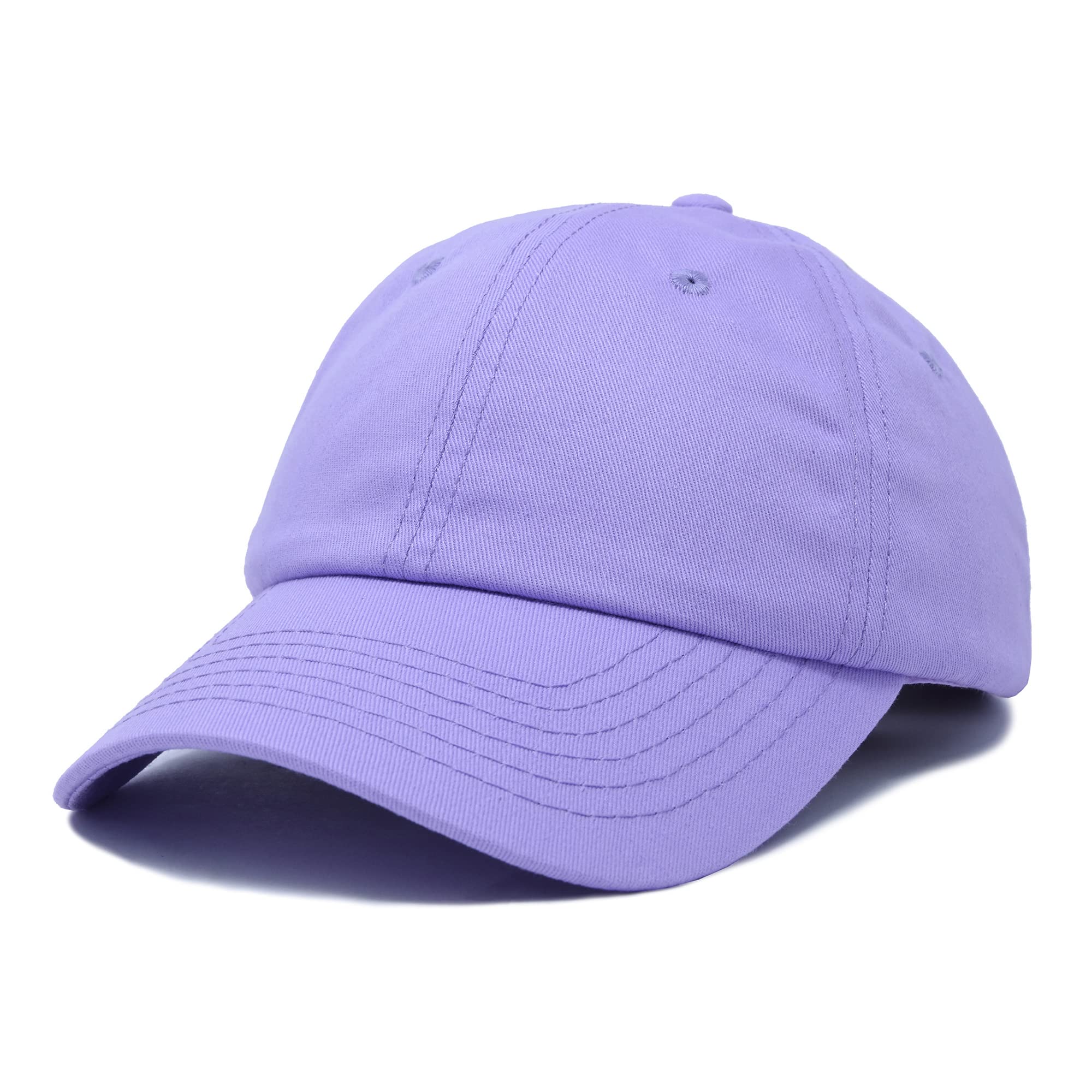 DALIX Youth Childrens Cotton Cap Plain Hat Black Khaki Navy Pink Red White