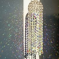 Vista 9 de 20 Pulgadas Azul Ojo del Mal Cristales Colgantes Atrapasoles Adorno para Árbol de Navidad con Bola de Energía Chakra Prisma Colgante