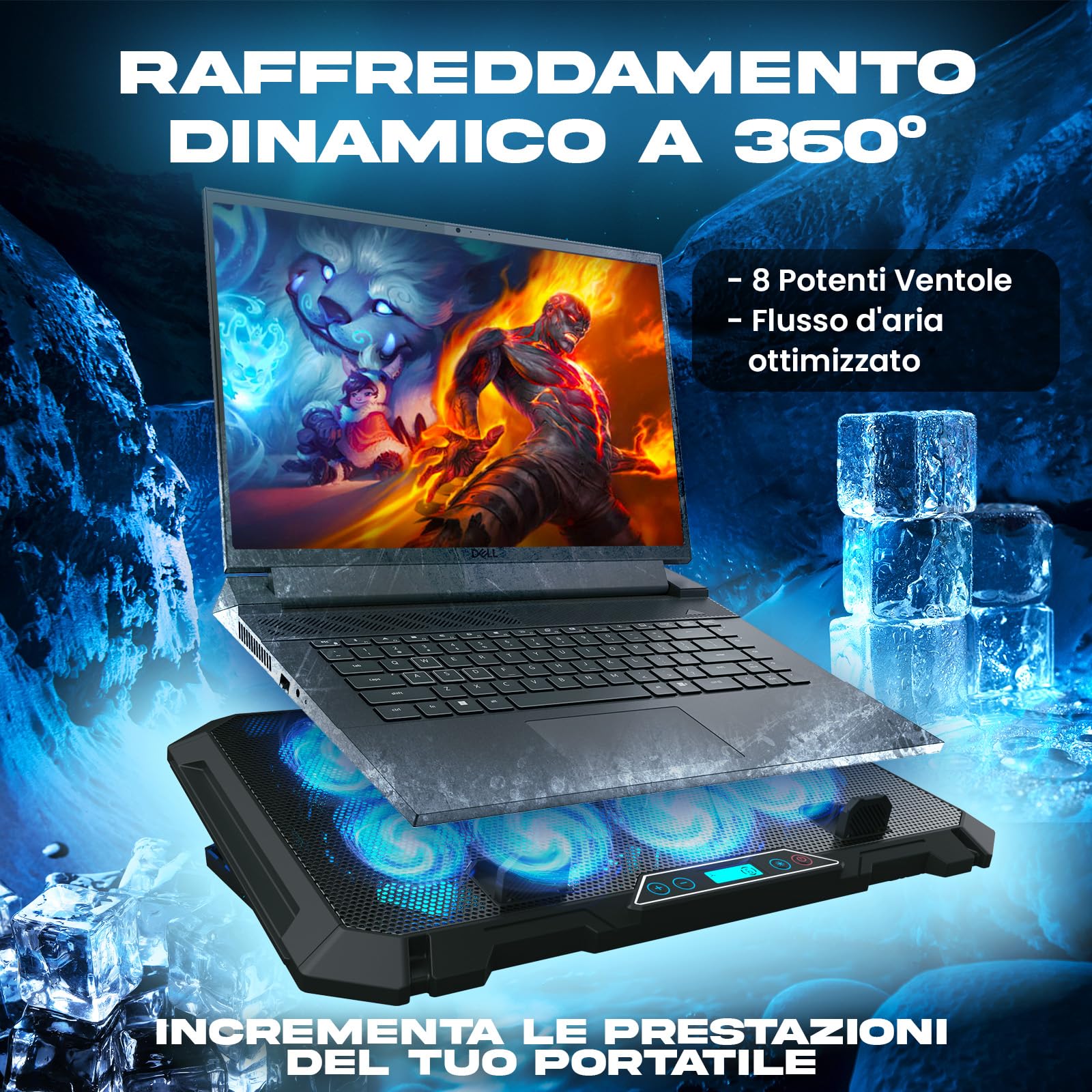 C12 Basi Di Raffreddamento Per PC Portatili Da Gaming RGB Luci, Ventole