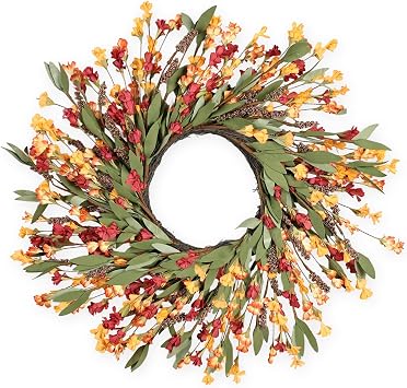 Fall Wreaths for Front Door Outside 24 inch Fall Door Wreath Fall Decorations for Home Decor Autumn Wreath for Fall Front Porch Thanksgiving Harvest Halloween Farmhouse Outdoor Indoors Window Wall