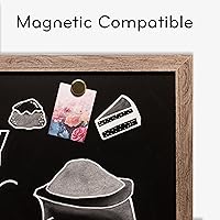 Vista 4 de U Brands - Pizarra magnética, 36 x 23 pulgadas, marco de madera rústica (4549U00-01)