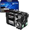Uniwork Remanufactured 288XL Ink Cartridge Replacement for Epson 288 XL 288XL T288XL High Yield to use with XP-440 XP-330 XP-340 XP-430 XP-446 XP-434 Printer Tray Upgraded Chip, 2 Black