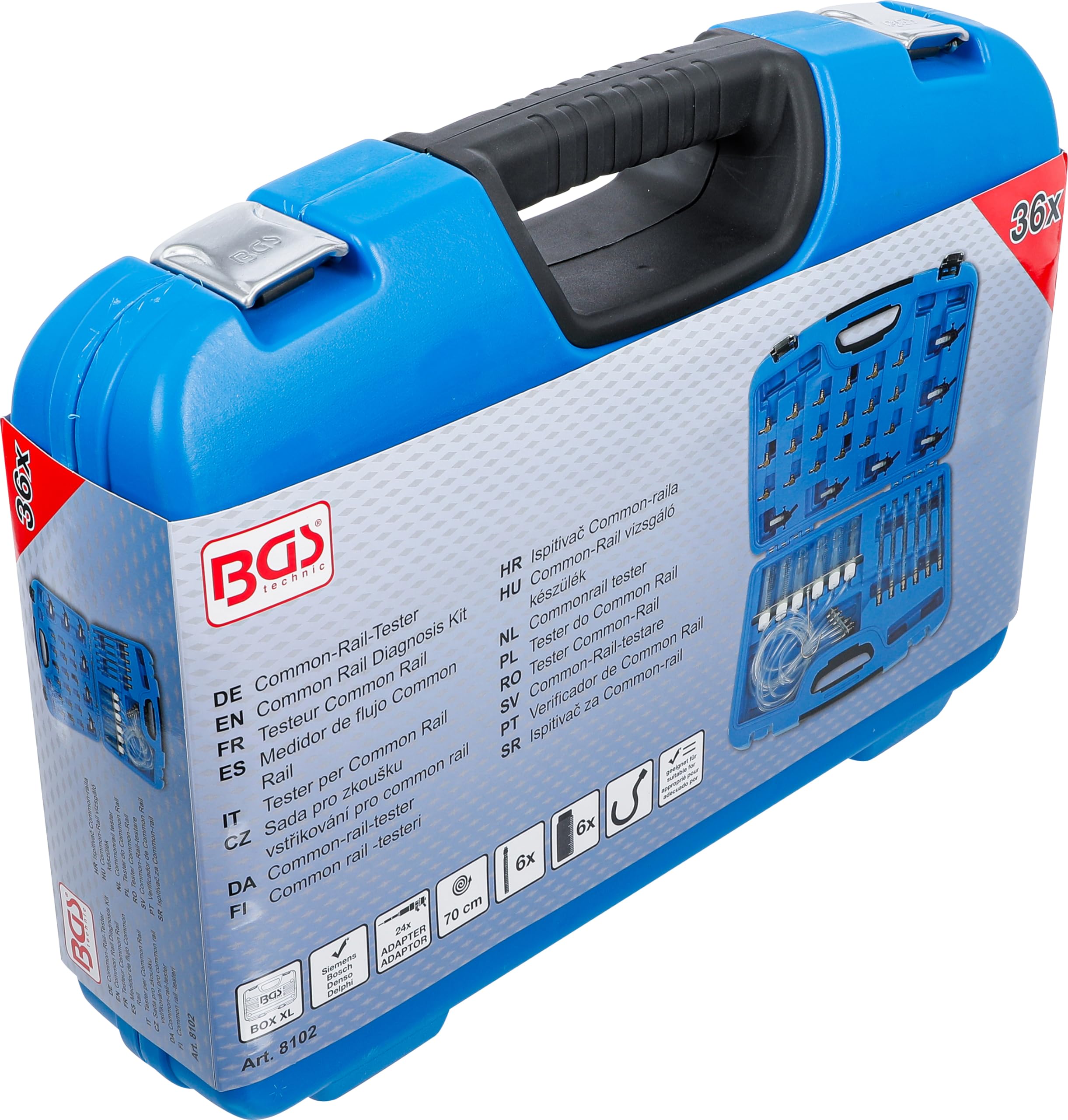 BGS 8102 | Testeur Common Rail | avec 24 adaptateurs