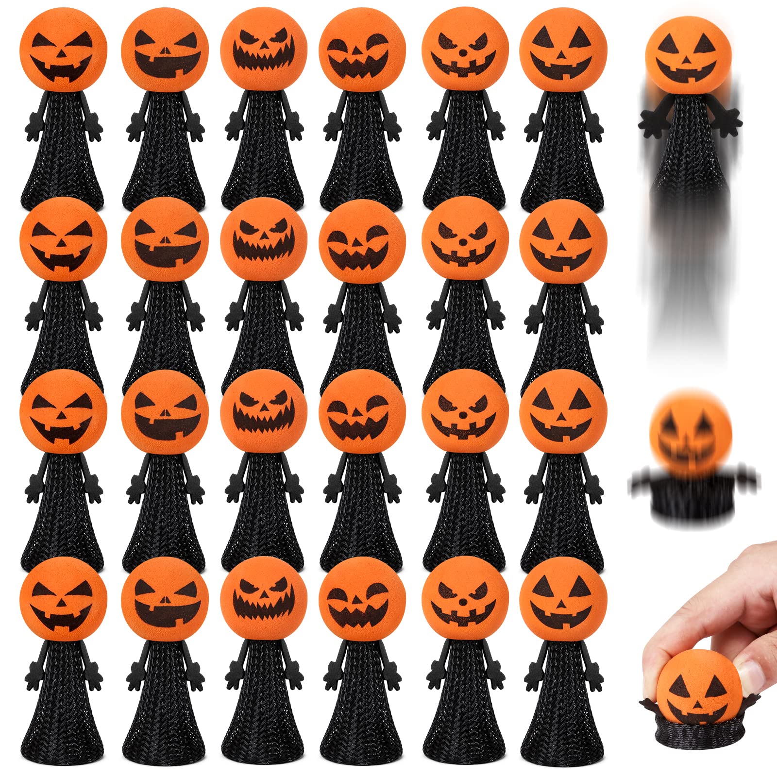Halloween Party Favors for Kids, 24 Pcs Jumping Popper Spring Launchers Toy
