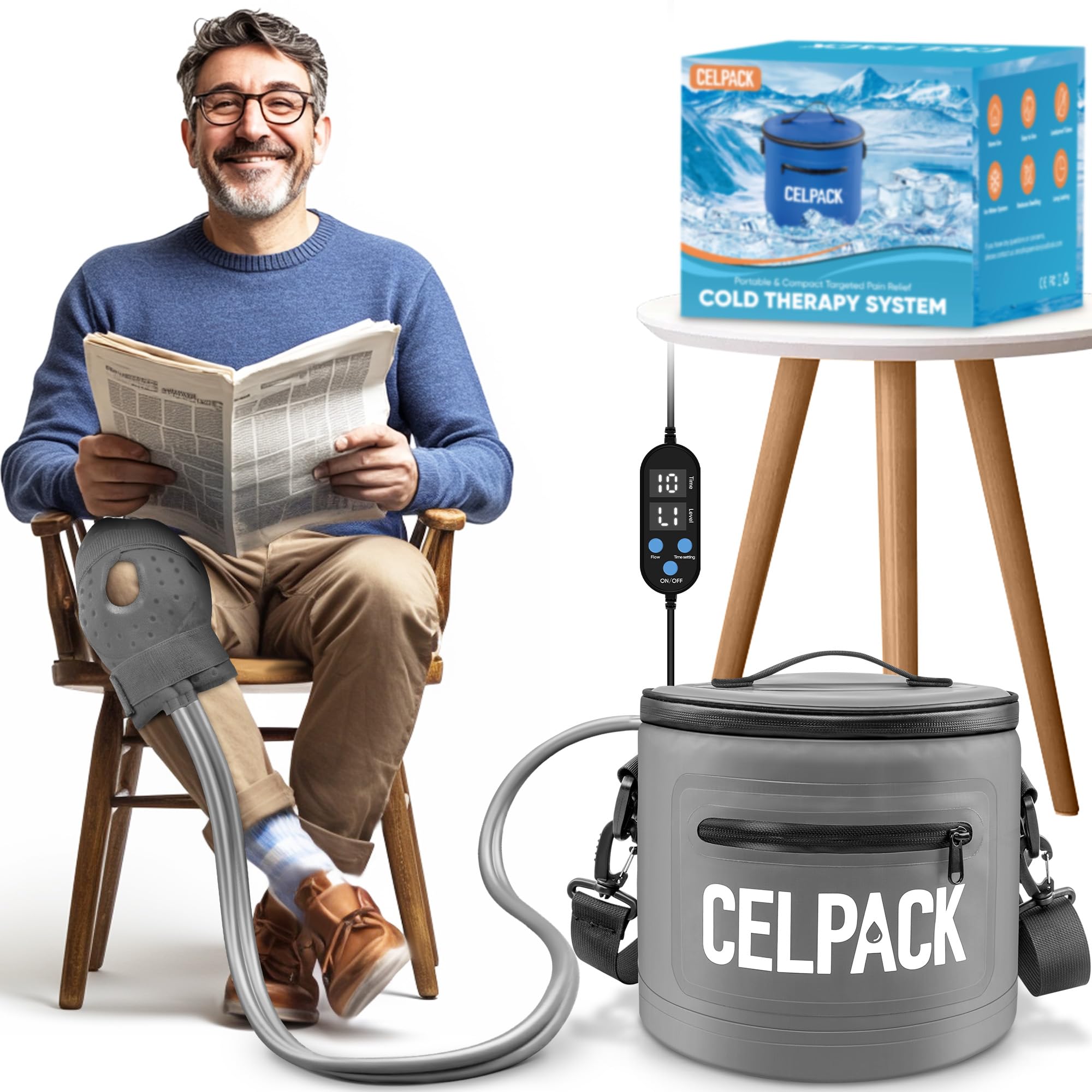 Amazon.com: celpack Portable Ice Therapy Machine, Grey : Health