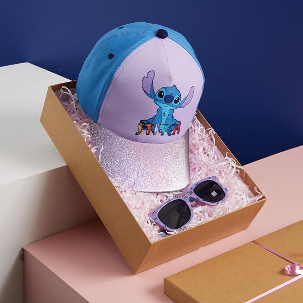Disney 100% UV Lunettes de Soleil Fille et Ensemble Réglable Casquette - 2