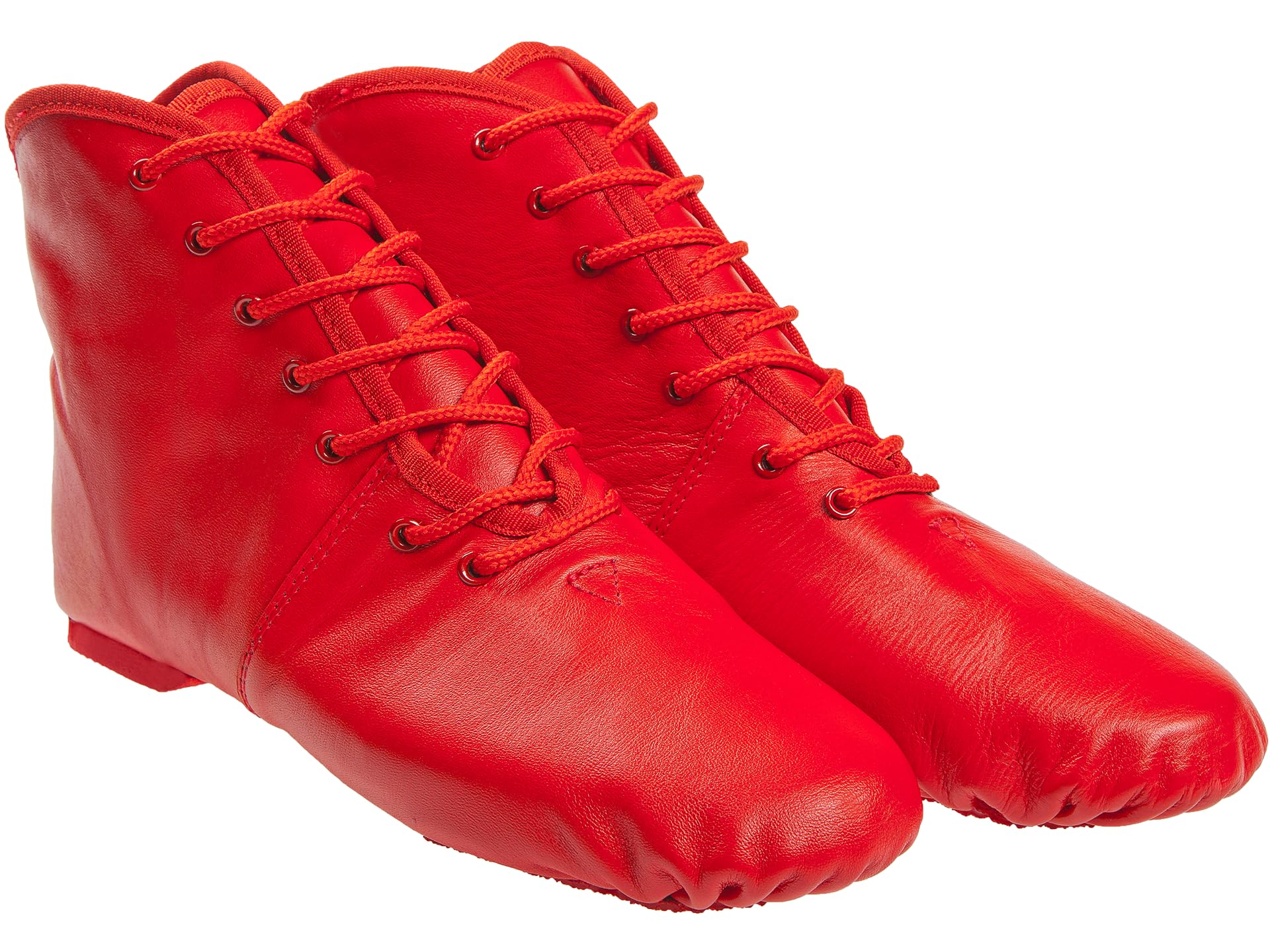 Diamant Gardestiefel in rot Leder mit geteilter Gummisohle Turniertauglicher Garde-, Show- & Jazztanzstiefel
