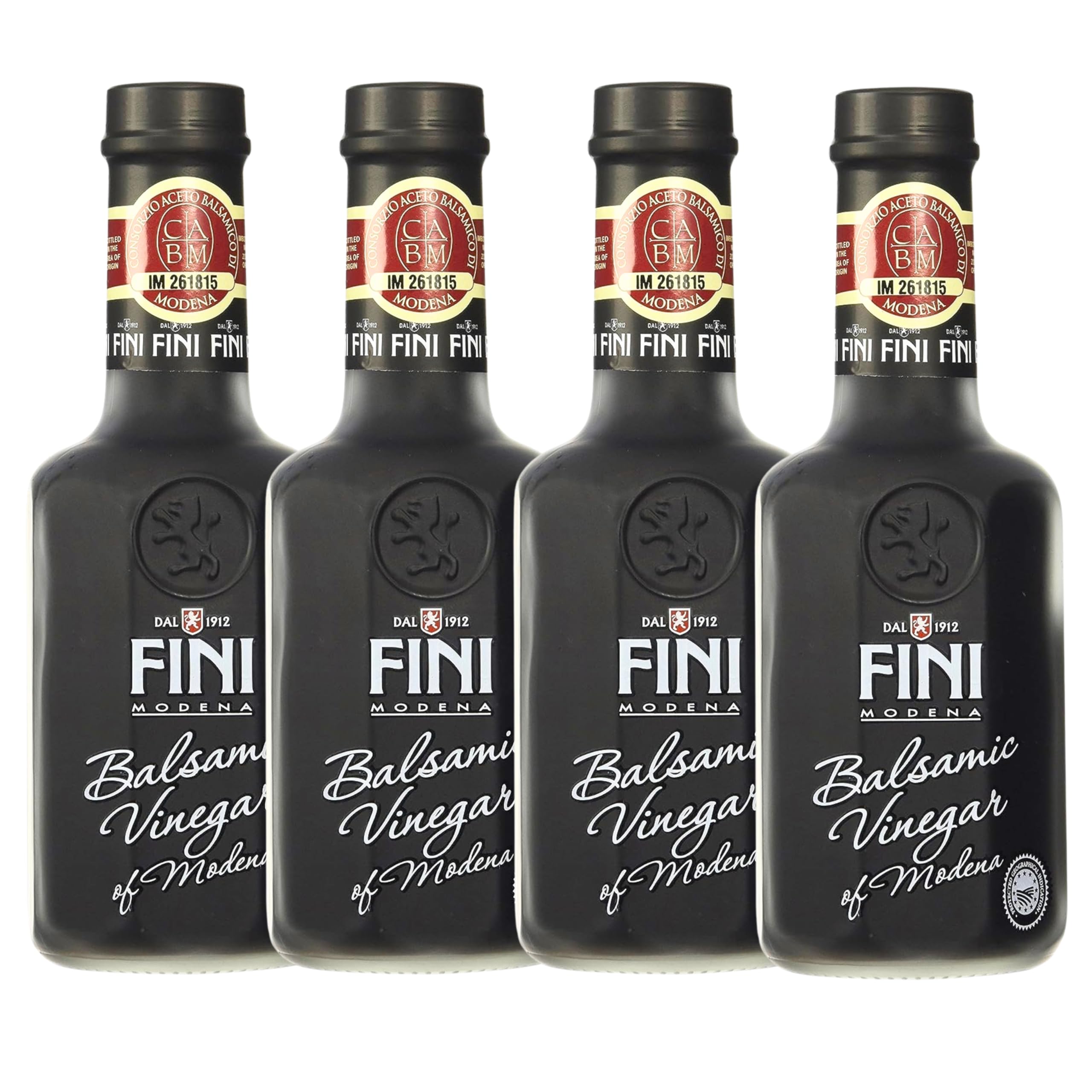 Fini Balsamic Vinegar of Modena IGP 8.45 Fl Oz (250 ml)(Pack of 4) Made in Italy - Premium Barrel Aged Acetaia Balsamic Vinegar Used with Salads,