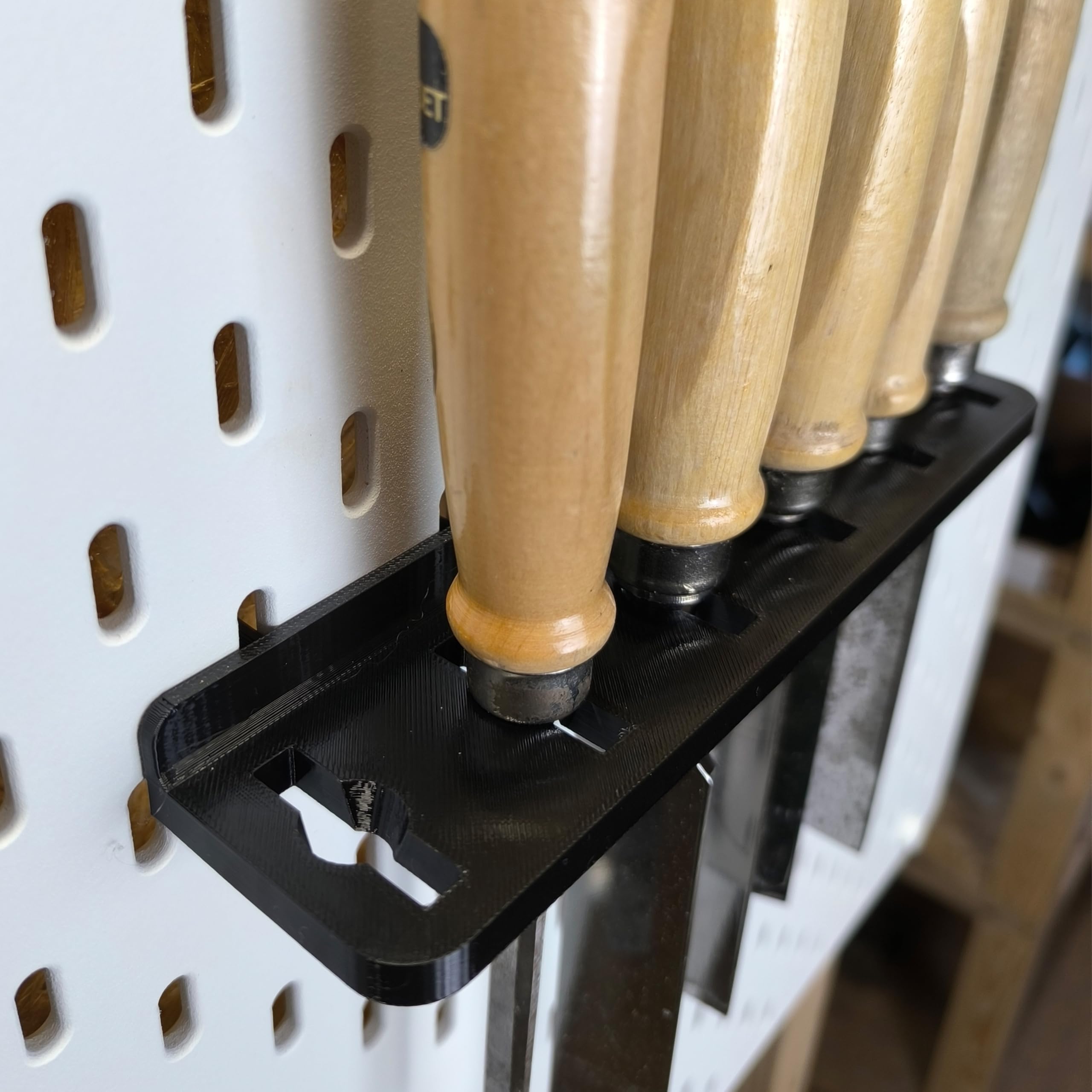 Stechbeitel-Halterung Für Ikea Skadis - Wandorganizer Für Stemmeisen Bis 30 Mm Breite