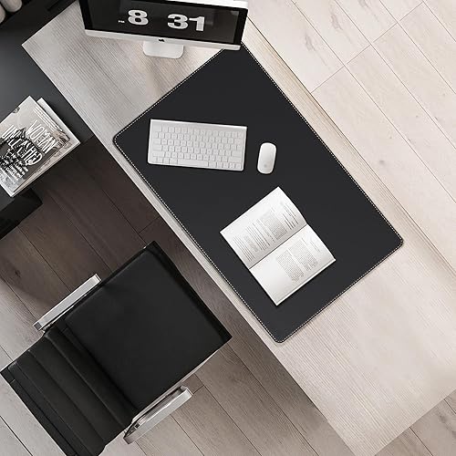 Miniatura 3 de Tapete de escritorio de piel sintética, protector de escritorio, XXL, grande, para teclado de laptop, alfombrilla para mouse, ambos lados,