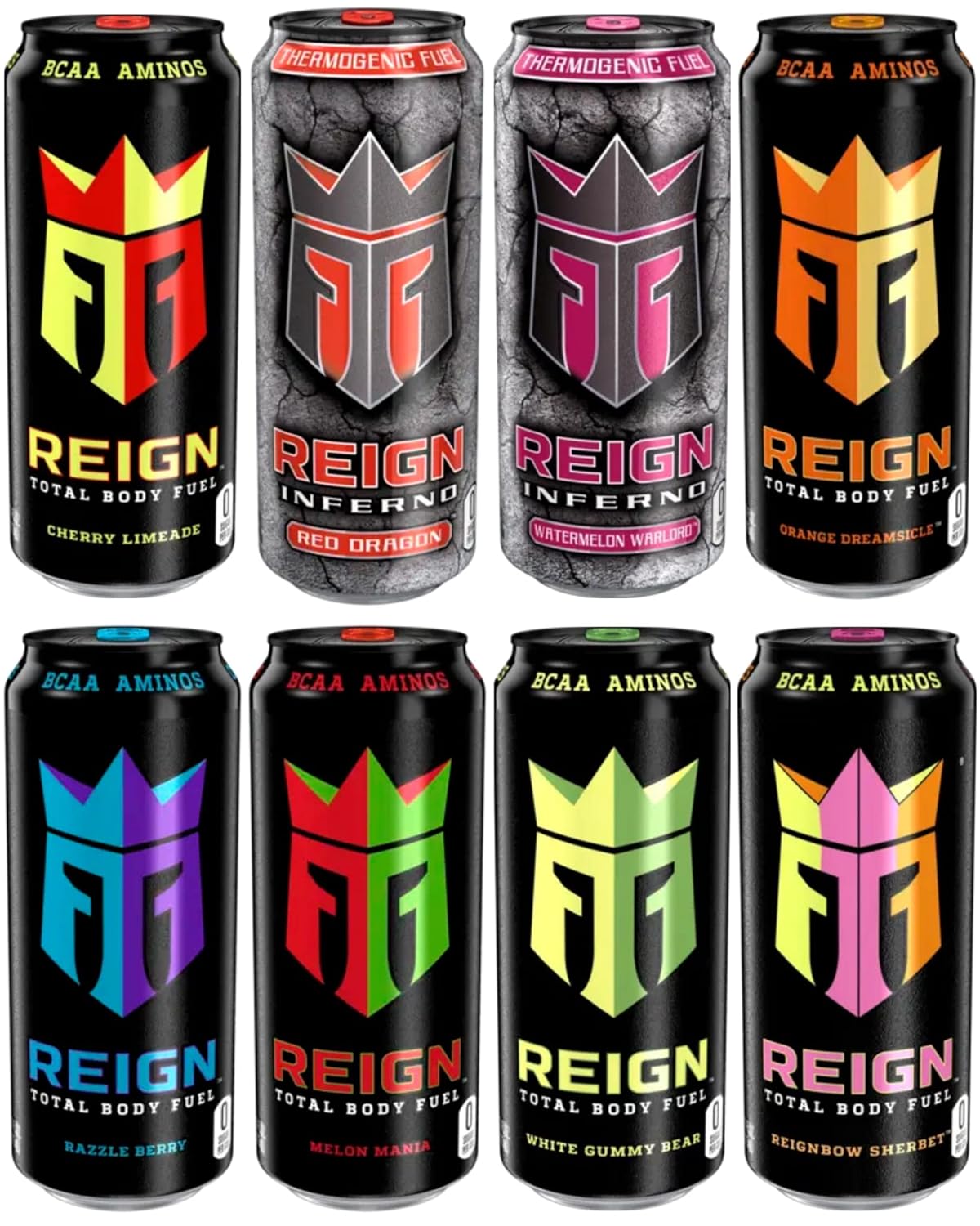 Reign Total Body Fuel, 8 Flavor Variety Pack, Fitness