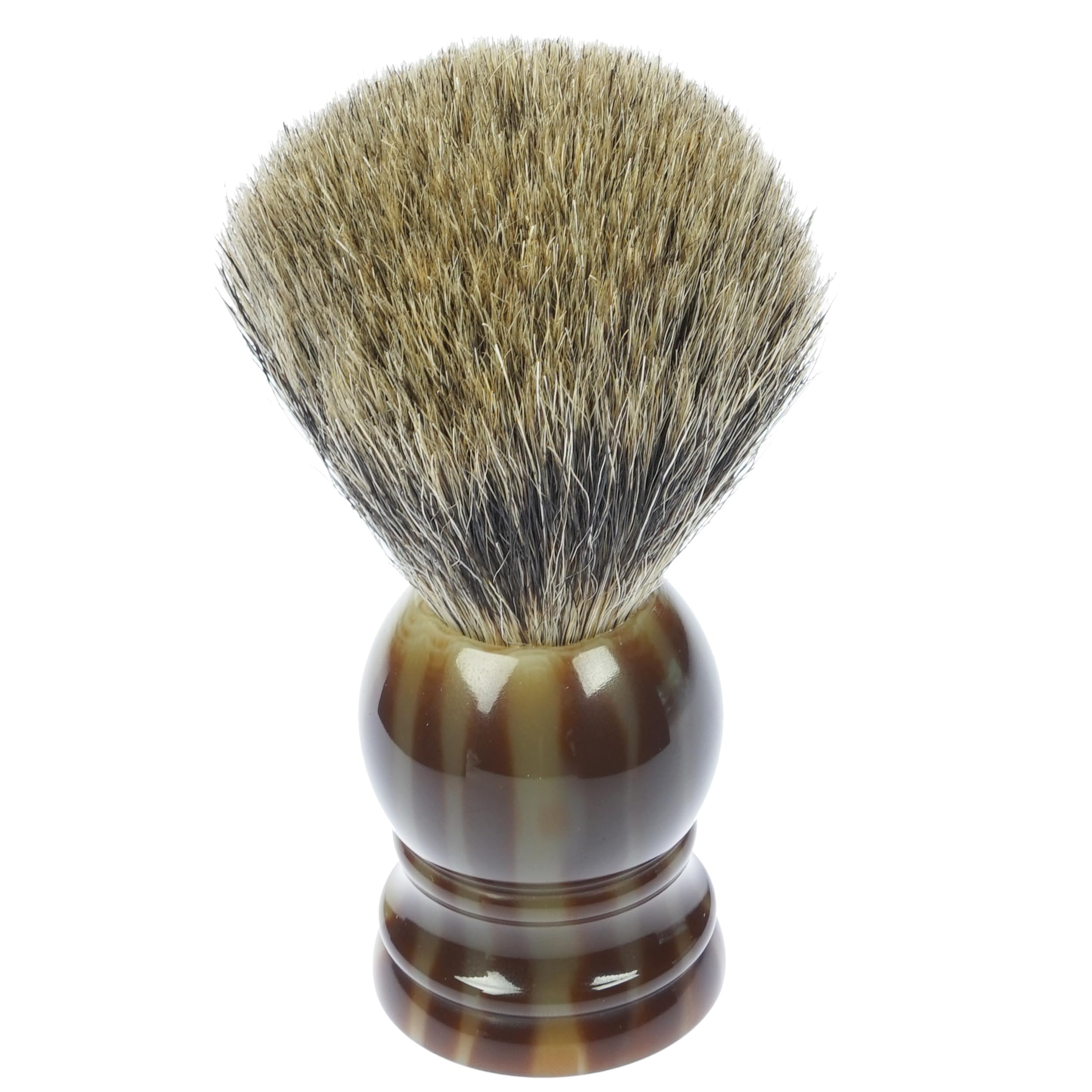 Bracket da barba Brand Fantasy Brush Spazzola da barba, soffitto puro, manico in plastica, Avana, H, anello