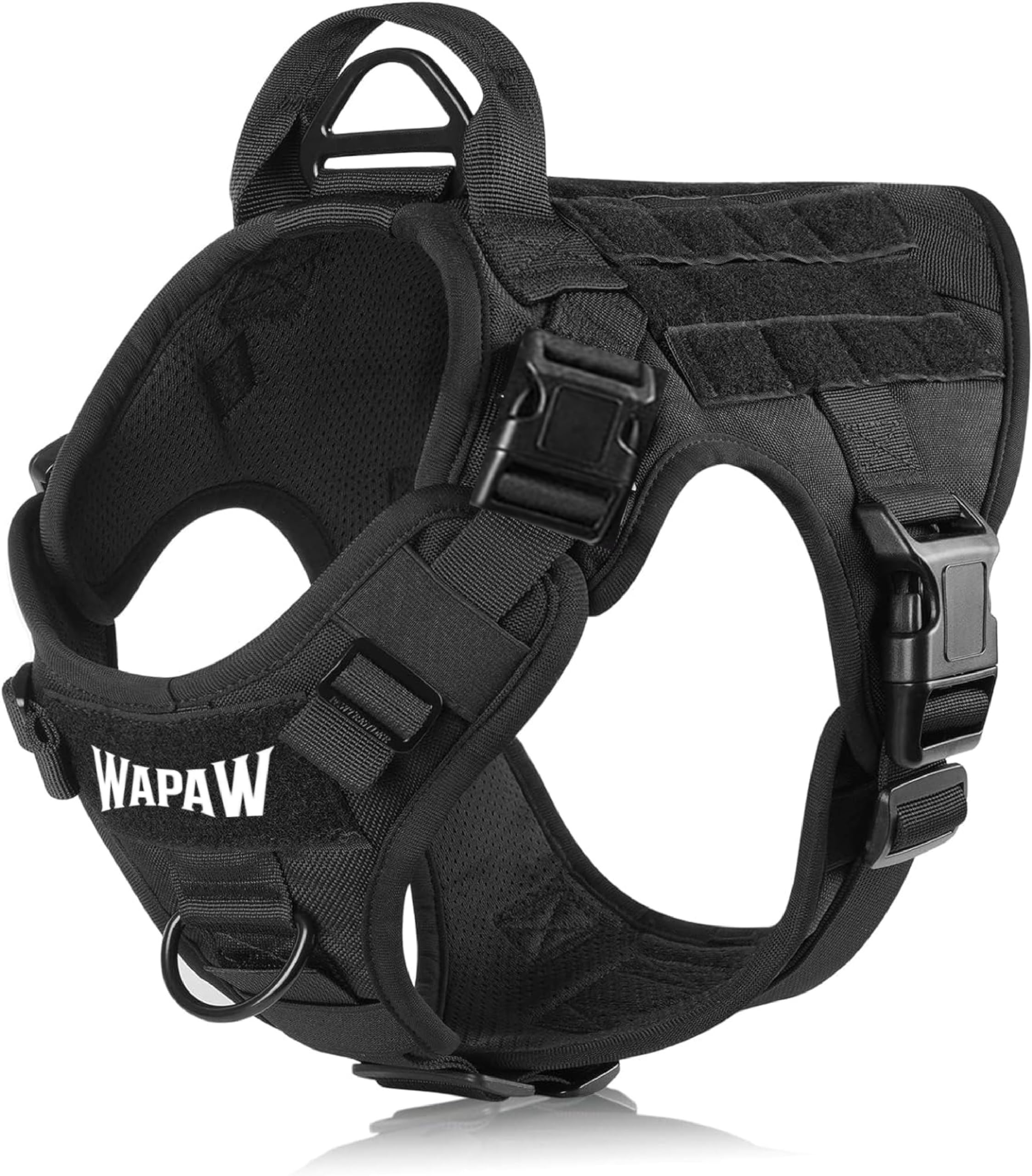 WapaW Dog Harness, Tactical Heavy Duty Dog Harness No-Pull Breathable Adjustable Pet Vest with Handle for Large Dogs. (Large (Chest Girth 31.5 to 41.3 Inch), Black) (B0CHPCLXLQ) Amazon Price History, Amazon Price Tracker
