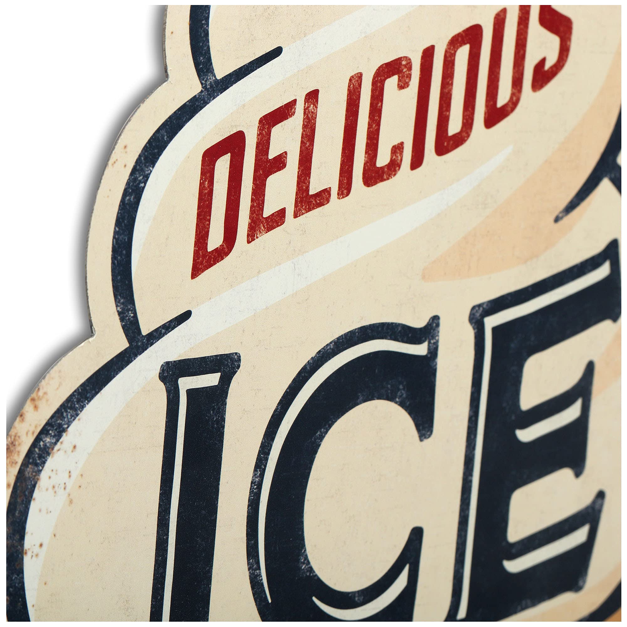 Delicious Ice Cream Metal Sign - Fun Vintage Wall Decor for